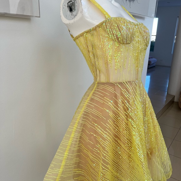 NWT Bronx and Banco Mademoiselle Mini Sequined Dress, size 2 - Picture 2 of 7